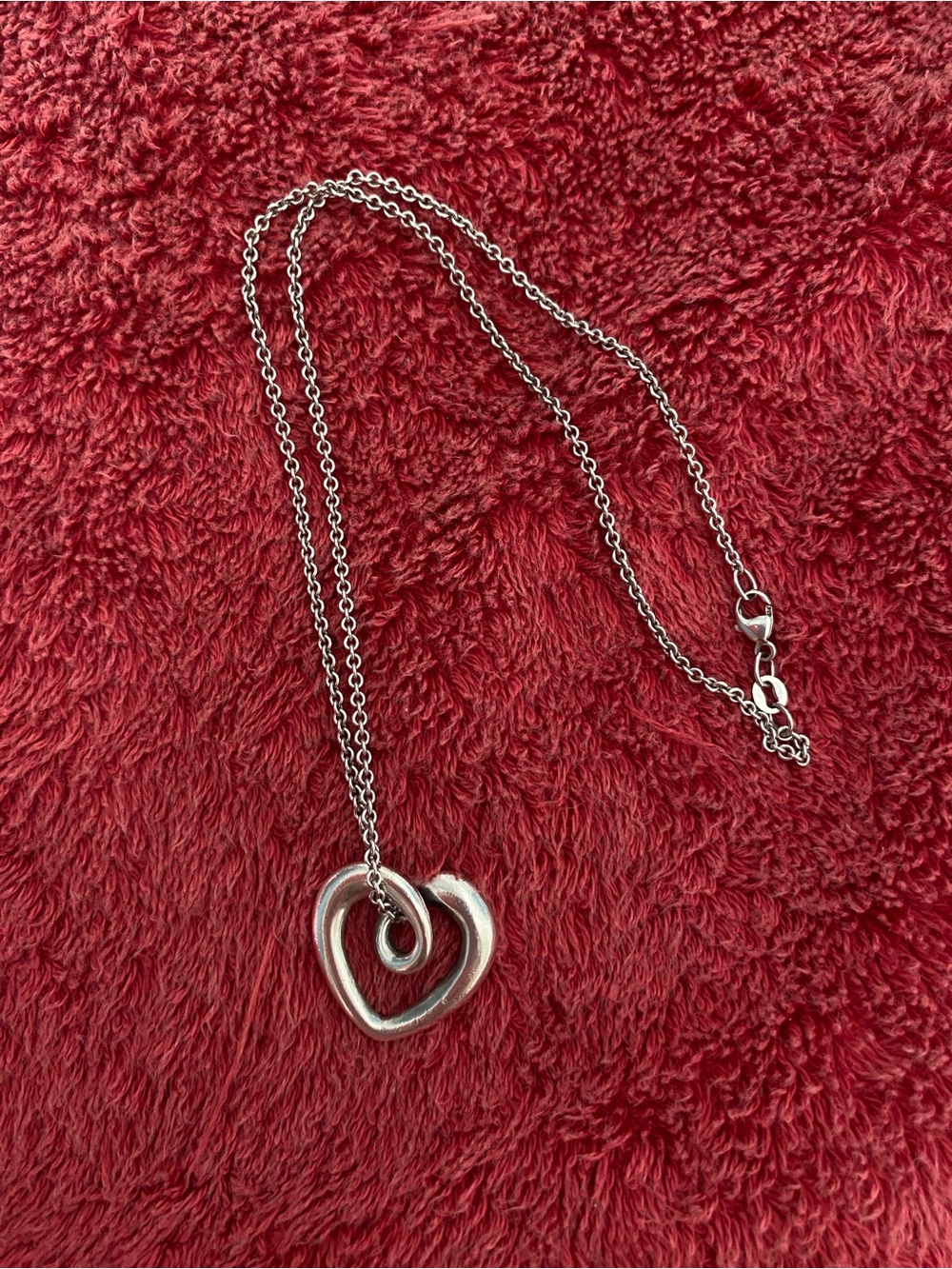 James Avery Floating Heart Strings Necklace Retired Sterling Silver - Picture 2 of 2